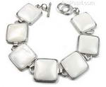 White square shell bracelet onsale