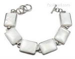 White rectangle shell bracelet whole sale online