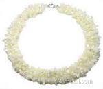 Mother of pearl multi-strand chip shell necklace on sale