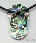 Natural abalone shell pendant, slipper design wholesale online