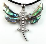 Paua abalone dragonfly shell pendant discount sale