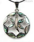 Abalone Paua shell round pendant with dragonfly discounted sale