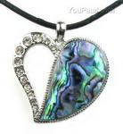 Paua/Abalone heart shell pendant buy buck sale