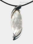 Mother of pearl white shell oval pendant online buy