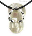MOP white shell pendant, flip flop design buy bulk
