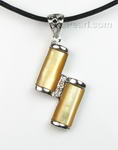 Yellow two-rectangle shell pendant whole sale online