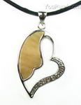 Yellow heart shell pendant whole sale online