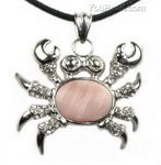 Pink shell crab pendant discounted sale