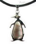 Tahitian grey little penguin shell pendant on sale