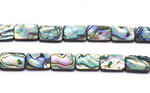 Paua shell, 10x14mm rectangle, natural shell bead wholesale online