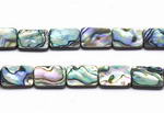 Abalone shell, 13x18mm rectangle, natural paua strand factory direct buy