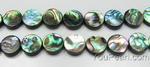 Abalone shell, 12x12mm round, natural paua shell bead for sale