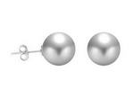 10mm grey round shell pearl earring studs online buy, sterling silver