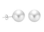 12mm white round shell pearl sterling stud earrings on sale