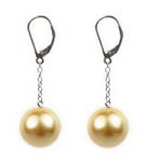 12mm gold round shell pearl silver lever back earrings direct buy