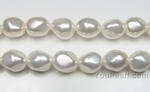 8x12mm nugget white glossy rainbow shell pearl strand craft supply