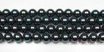 6mm round black glossy rainbow shell pearl jewelry making supply