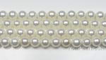 6mm round white glossy rainbow shell pearl strand craft supply