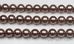 8mm round coffee shell pearl strand factory direct buy
