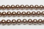 8mm round bronze shell pearl strand, beads craft supply sale