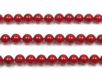 8mm round red shell pearl strand jewerlry making supply