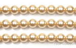 10mm champagne round shell pearl for sale