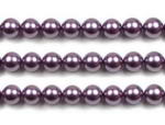 10mm purple round shell pearl strand on sale