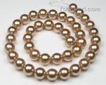 10mm round bronze shell pearl strand craft supply