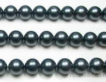 12mm dark gray round shell pearl strand beads craft supply