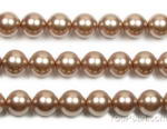 12mm round bronze shell pearl factory direct sale